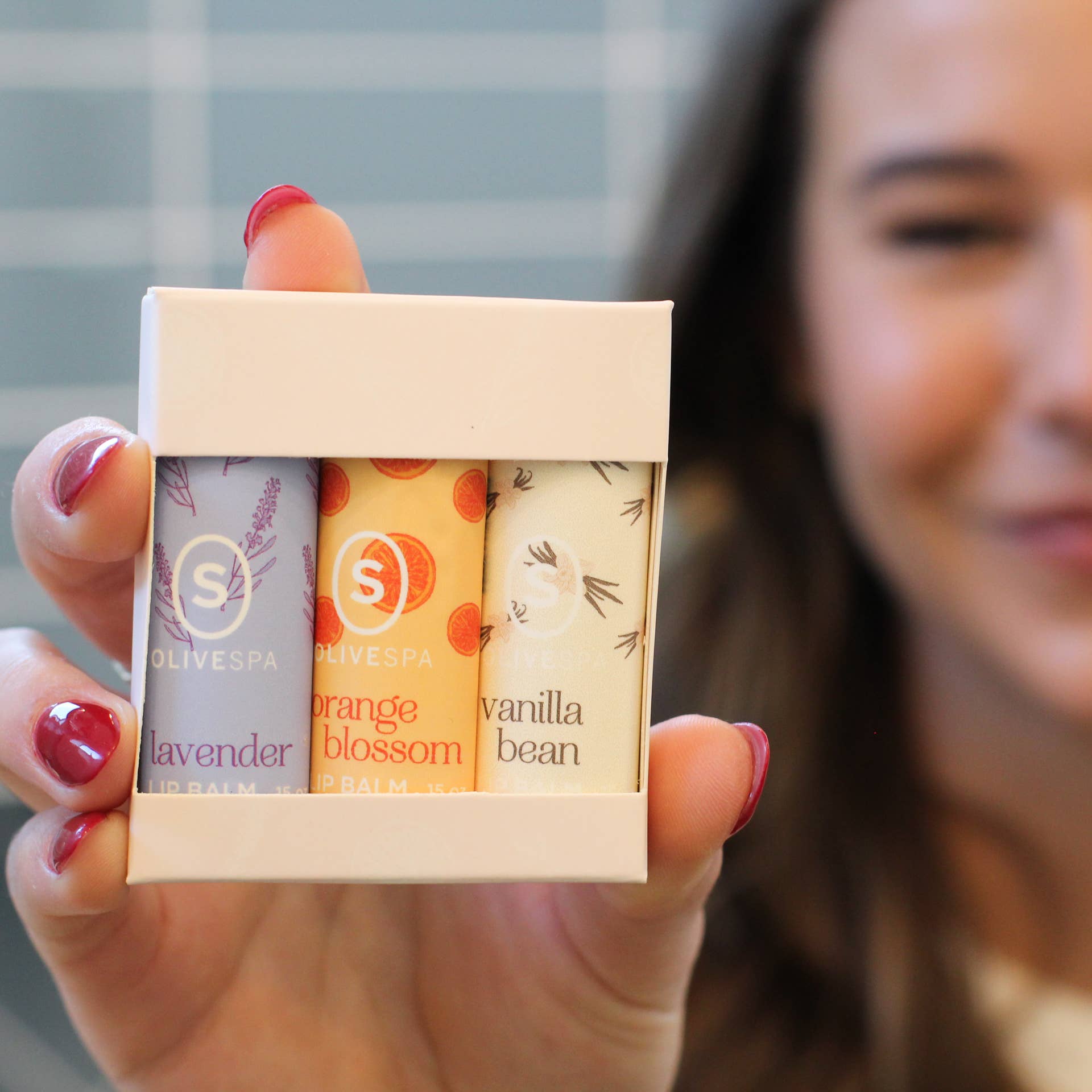 OLIVESPA - Joanna Lip Balm Trio (Lavender, Orange Blossom, and Vanilla Bean)
