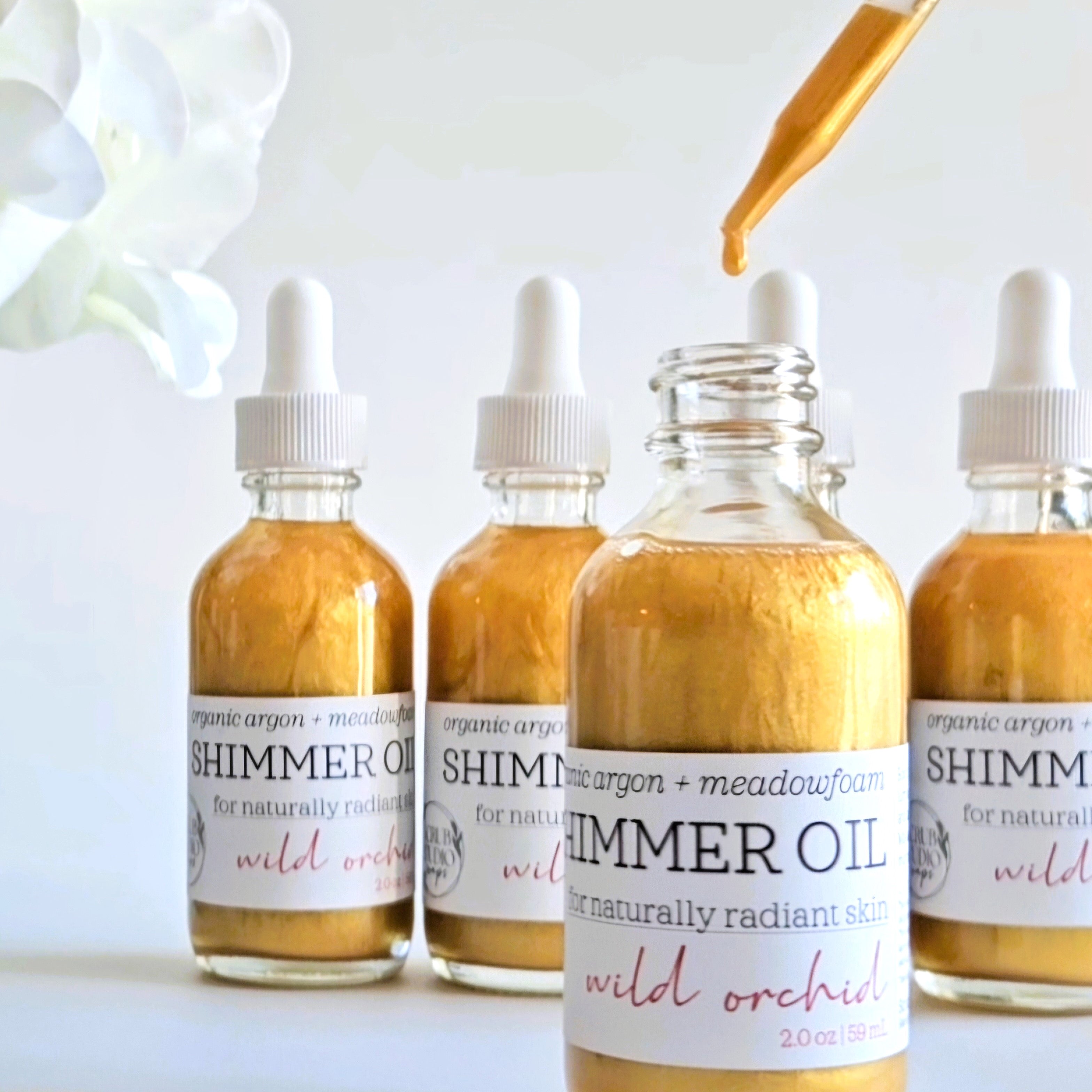 Scrub Studio Soaps - Golden Shimmer Oil | Wild Orchid