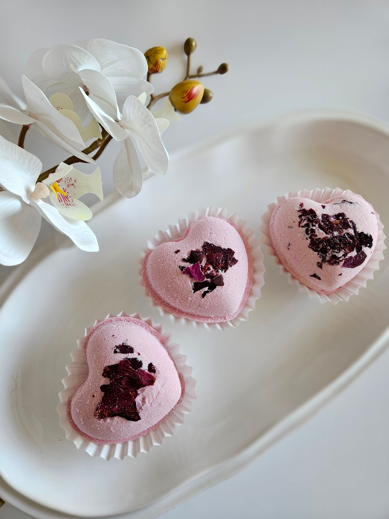 Scrub Studio Soaps - Rose Hearts Bath Bomb Trio Set