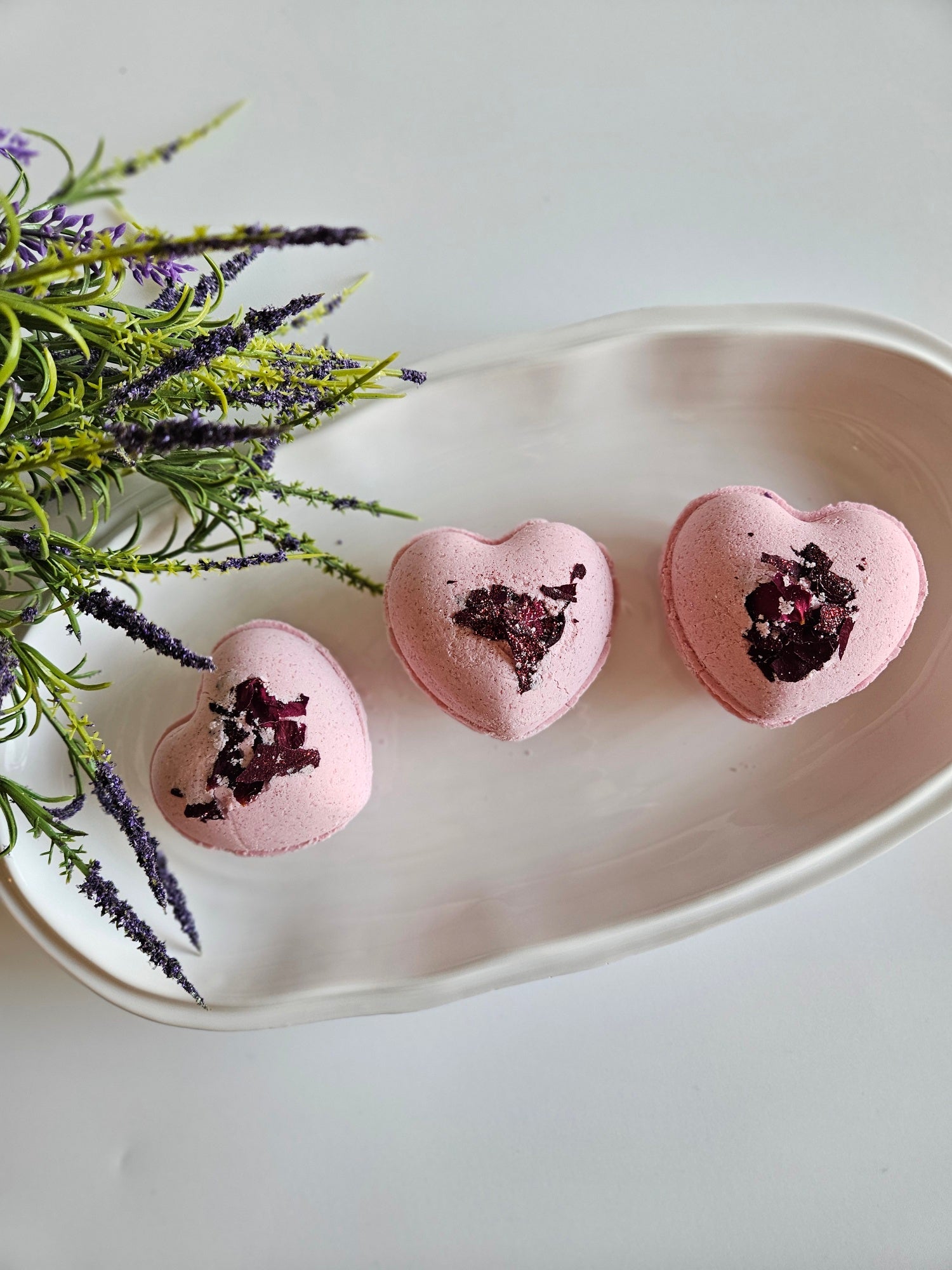 Scrub Studio Soaps - Rose Hearts Bath Bomb Trio Set
