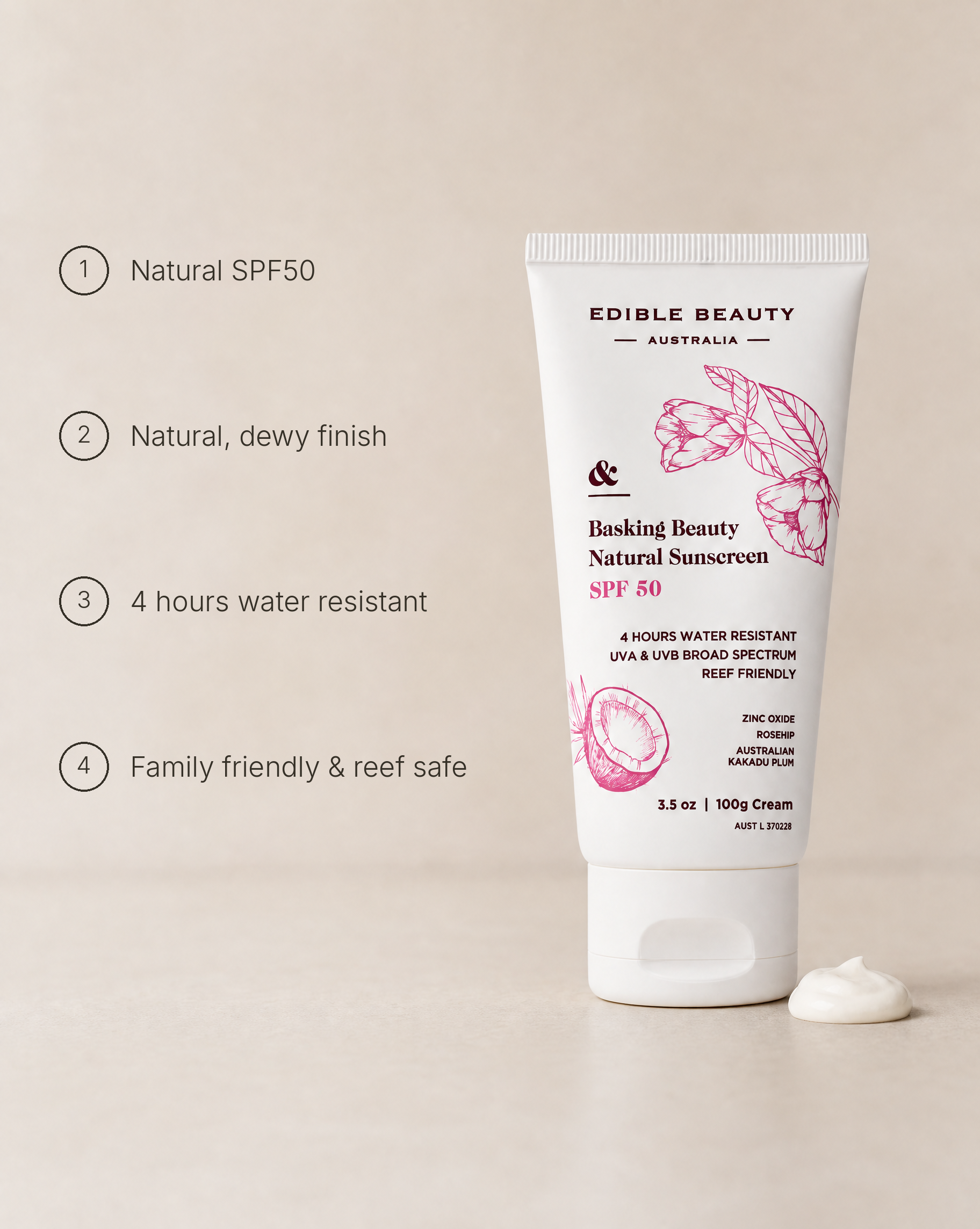Edible Beauty AU - Basking Beauty Sunscreens (SPF50)