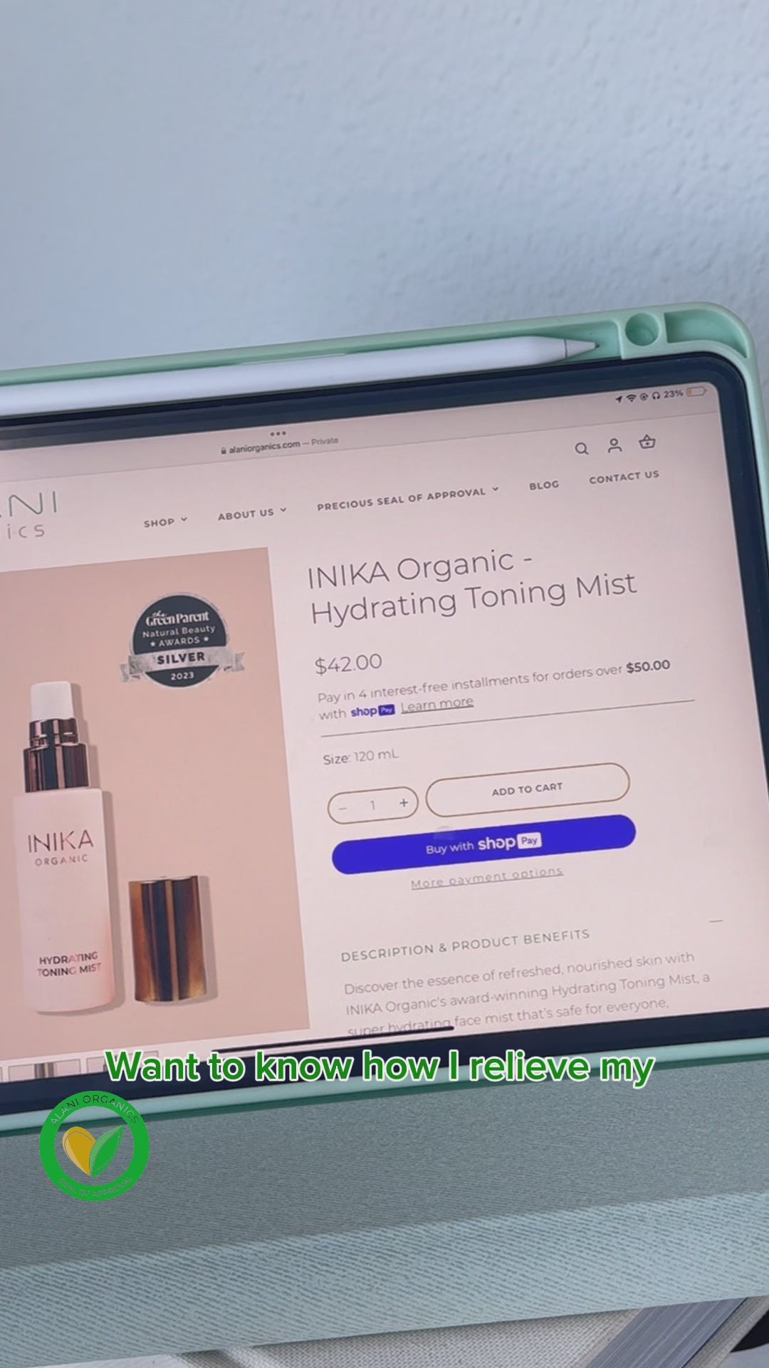 INIKA Organic - Hydrating Toning Mist